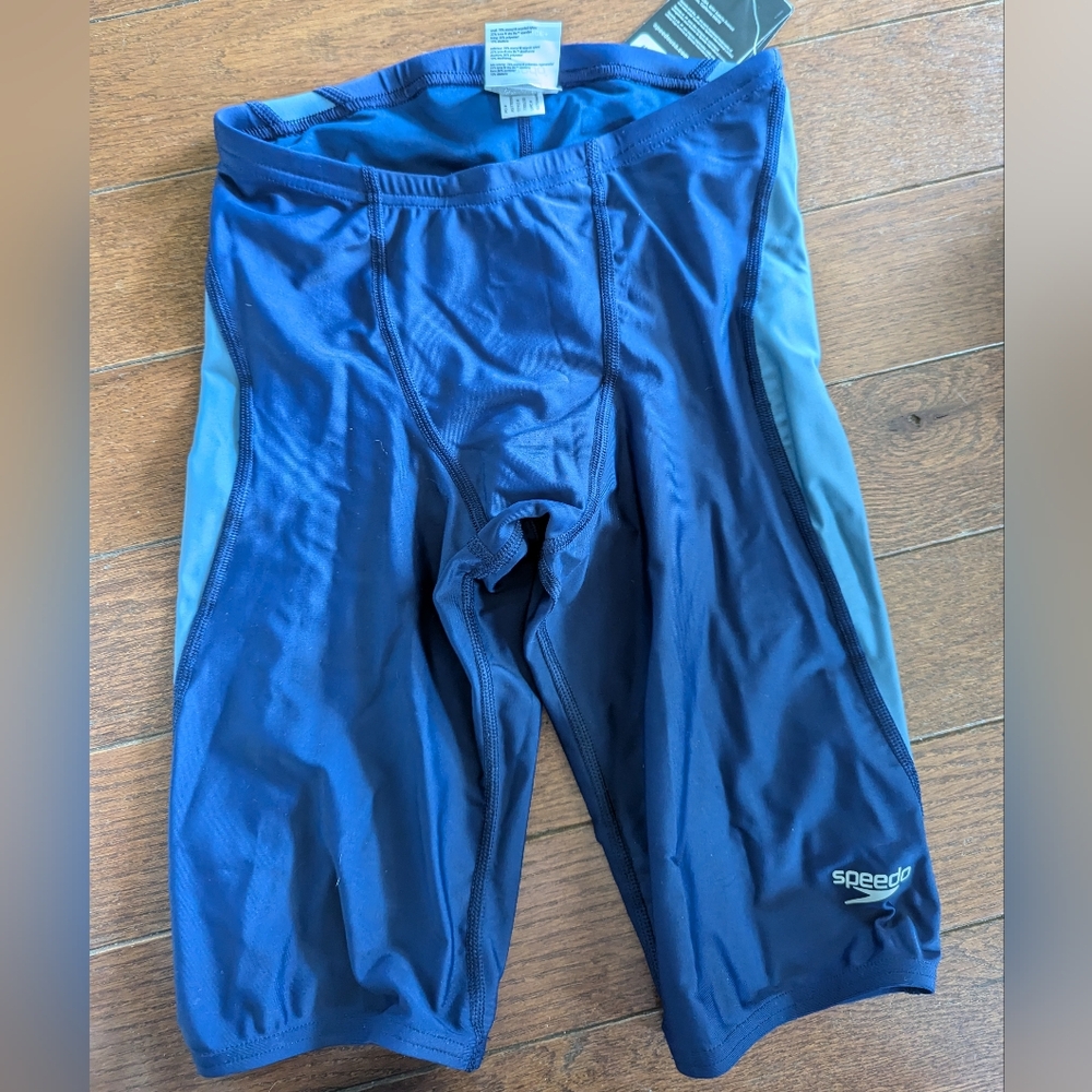 Speedo jammer size 28 blue and gray nwt